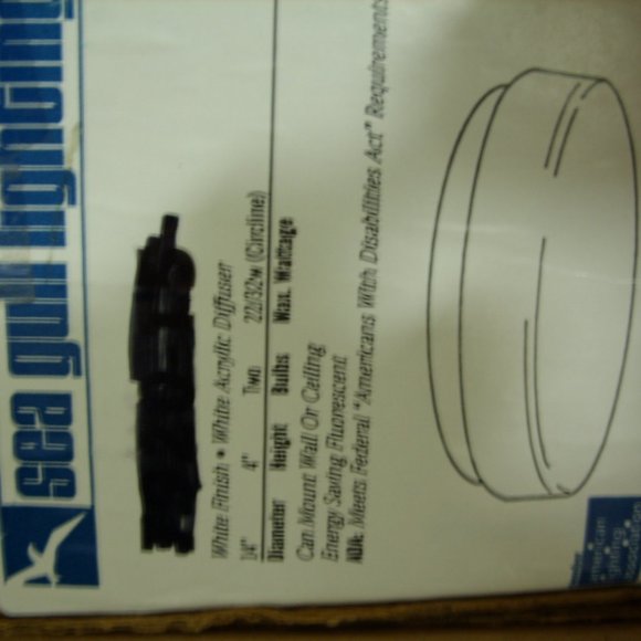 Sea Gull Lighting Ceiling Light Fixture white NIB - Picture 2 of 2